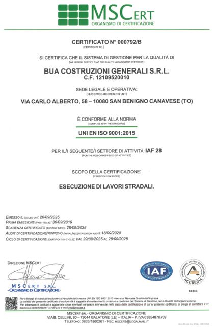 Anteprima certificato ISO 9001