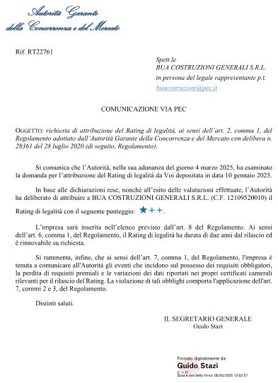 Anteprima rating di legalità